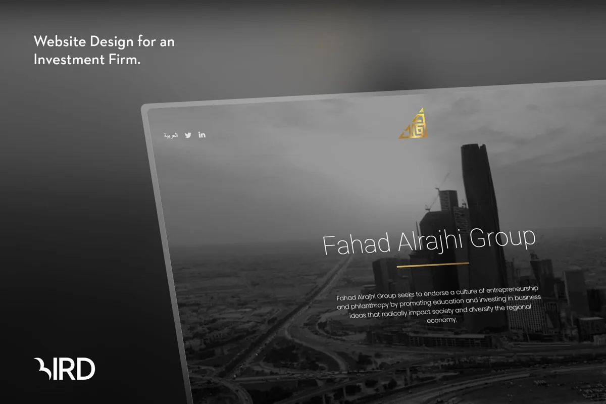 Bird’s Fahad Alrajhi Group web design project