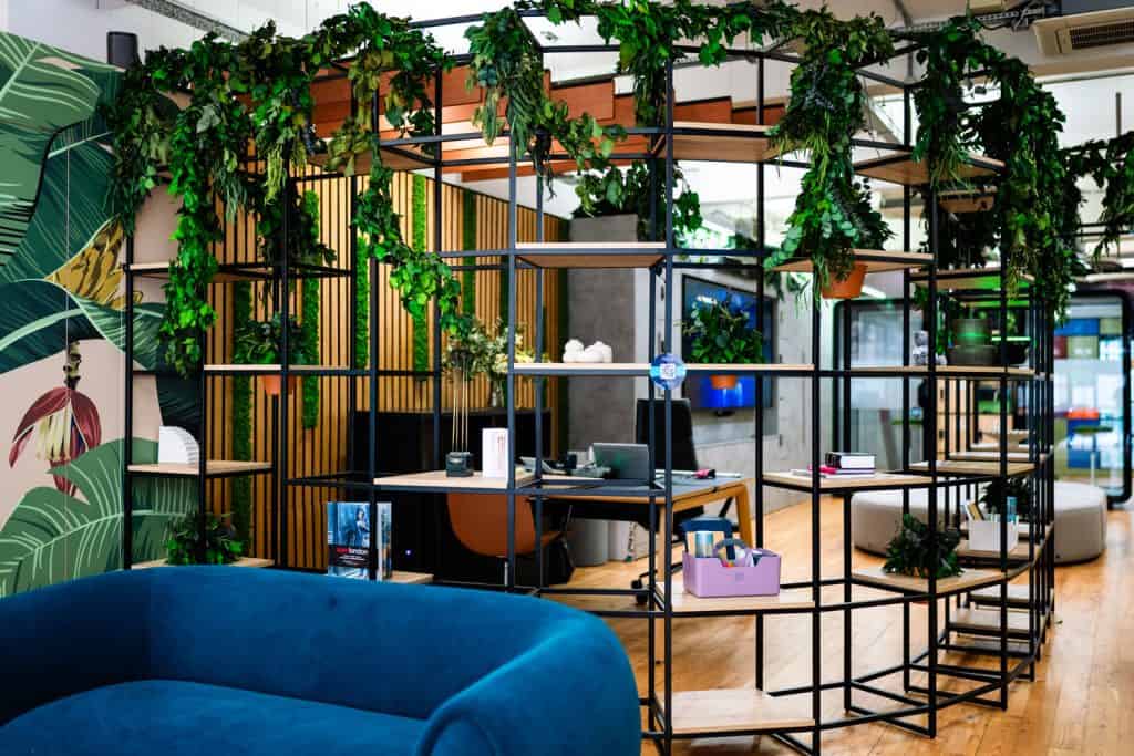 Acoustic workplace pod within a modern office